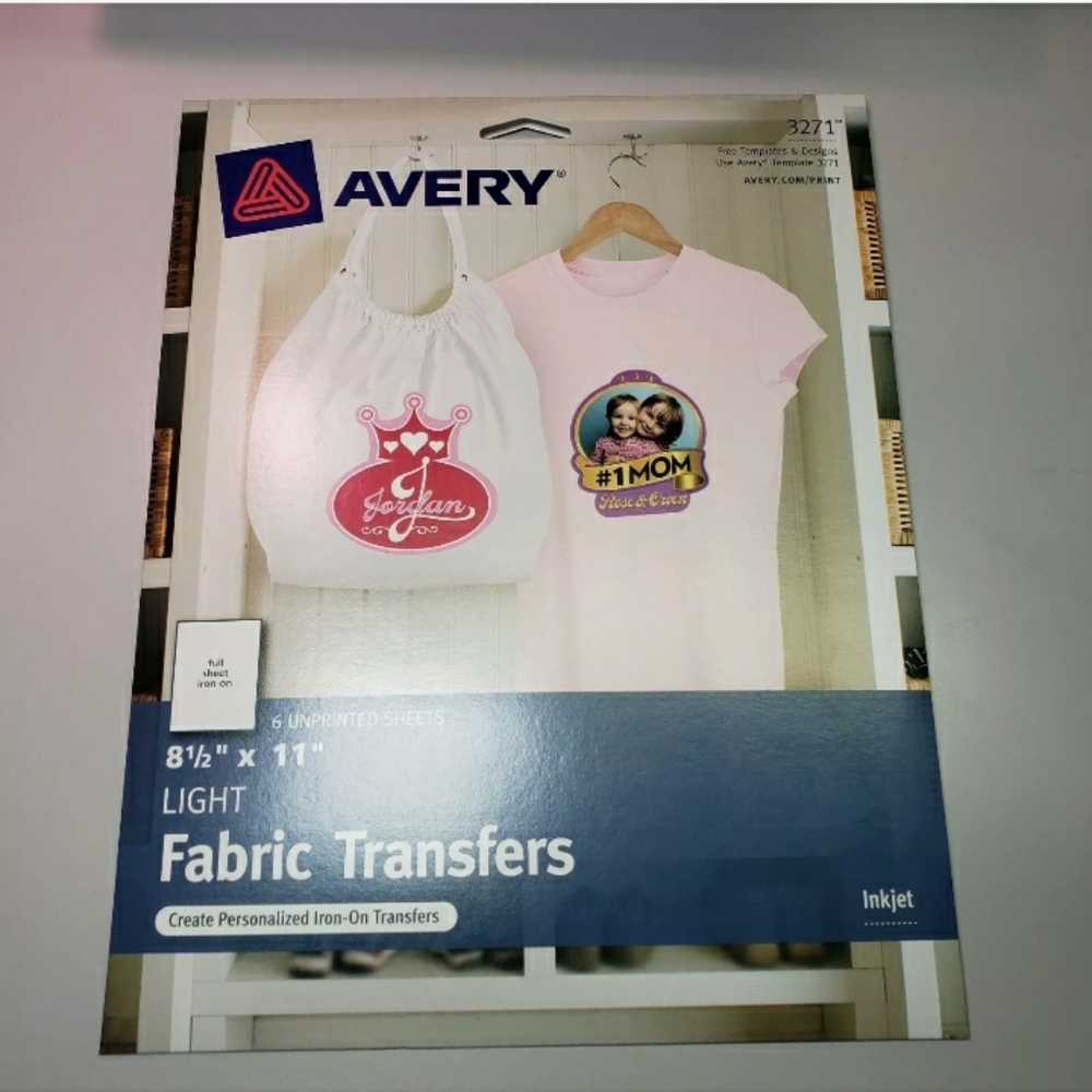 Avery T-shirt Light Fabric Transfers